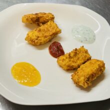 3. Paneer Pakora (4st) (bord) (medelstark)